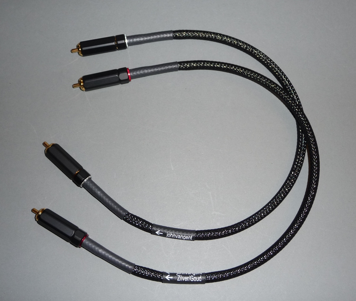 JvG zilver/goud cinch kabel 50 cm